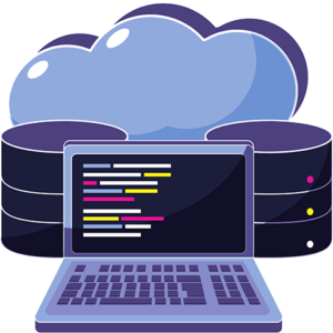WordPress Hosting - Cloud Computing Illustration.