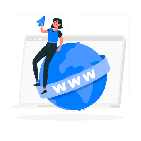 Domain Registration - WWW Concept Illustration.